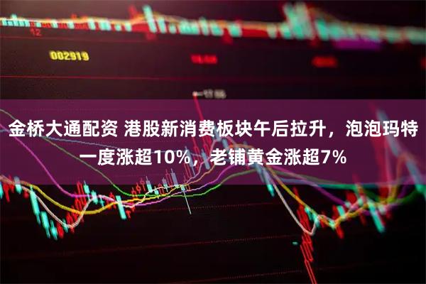 金桥大通配资 港股新消费板块午后拉升，泡泡玛特一度涨超10%，老铺黄金涨超7%
