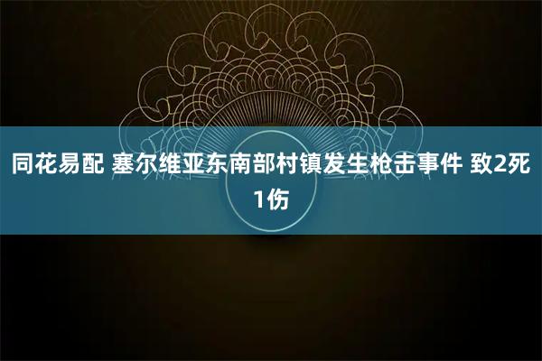 同花易配 塞尔维亚东南部村镇发生枪击事件 致2死1伤