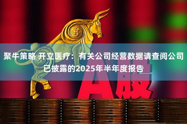 聚牛策略 开立医疗：有关公司经营数据请查阅公司已披露的2025年半年度报告